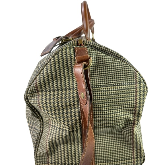 Genuine Vintage POLO RALPH LAUREN Houndstooth Weekender Travel Bag Duffel 90s - Picture 7 of 16